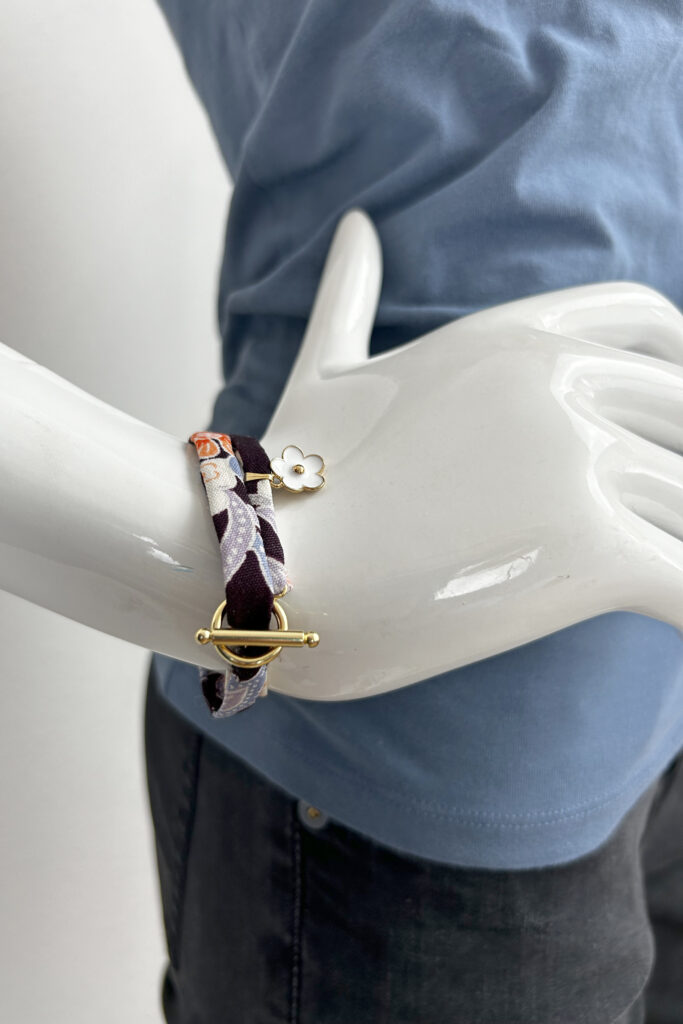 Purple with Flower Bracelet