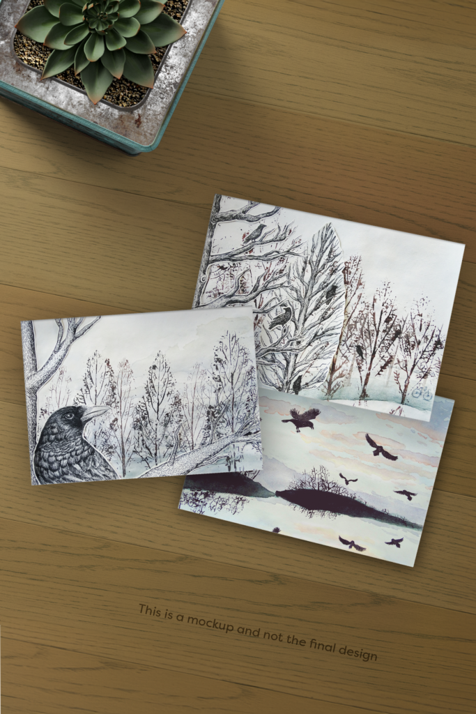 Cards of a single Haiku